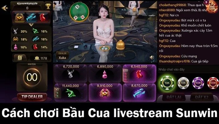Cách chơi Bầu Cua Livestream Sunwin cho người mới