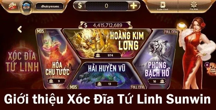 Xóc Đĩa Tứ Linh Sunwin là trò chơi thế nào?